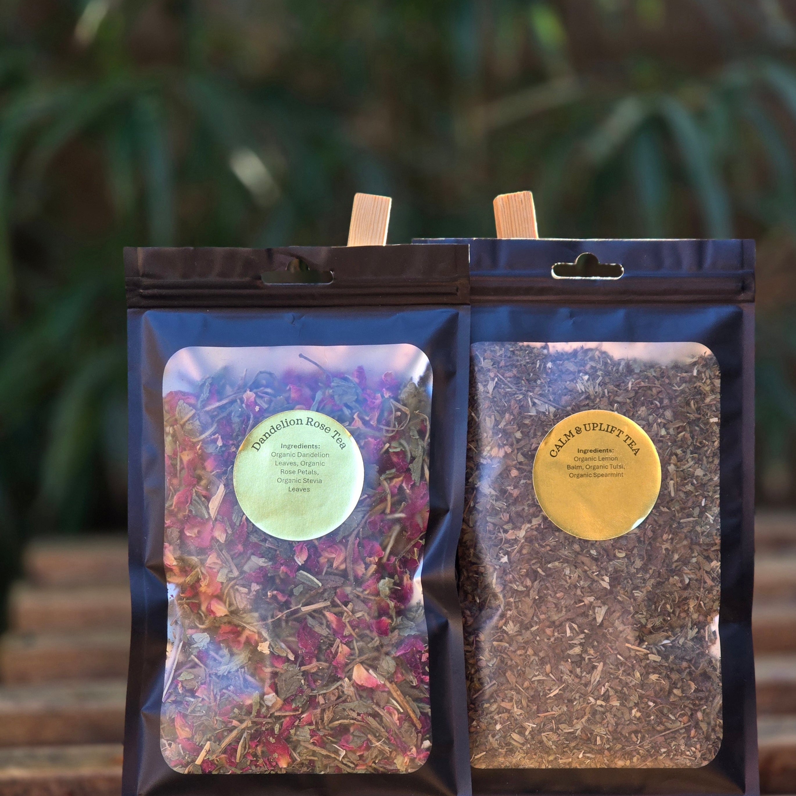 Calm & Uplift Tea-  Artisanal and Handcrafted Tulsi, Lemon Balm, Spearmint