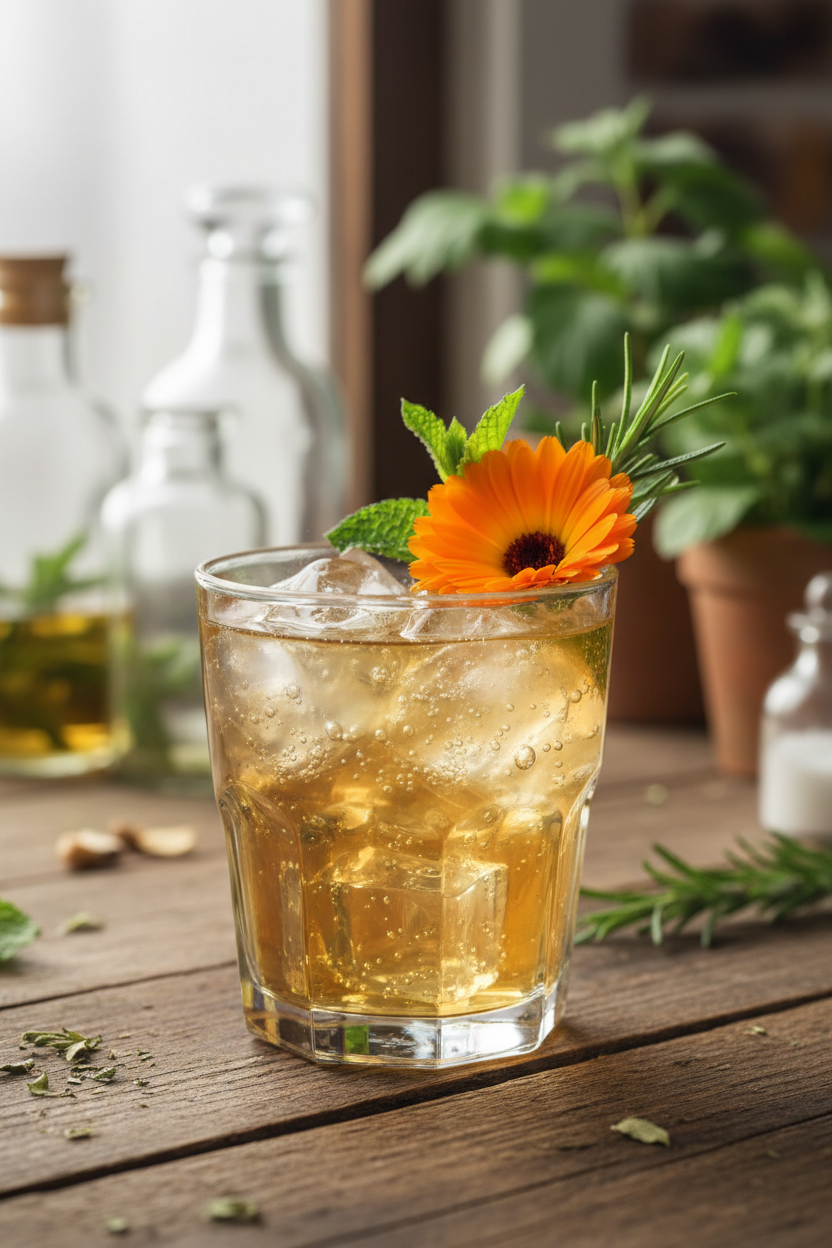 Calendula Shrub Drink
